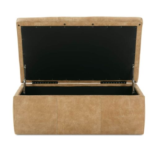 Picture of Remy 45" x 28" Rectangle Leather Storage Ottoman